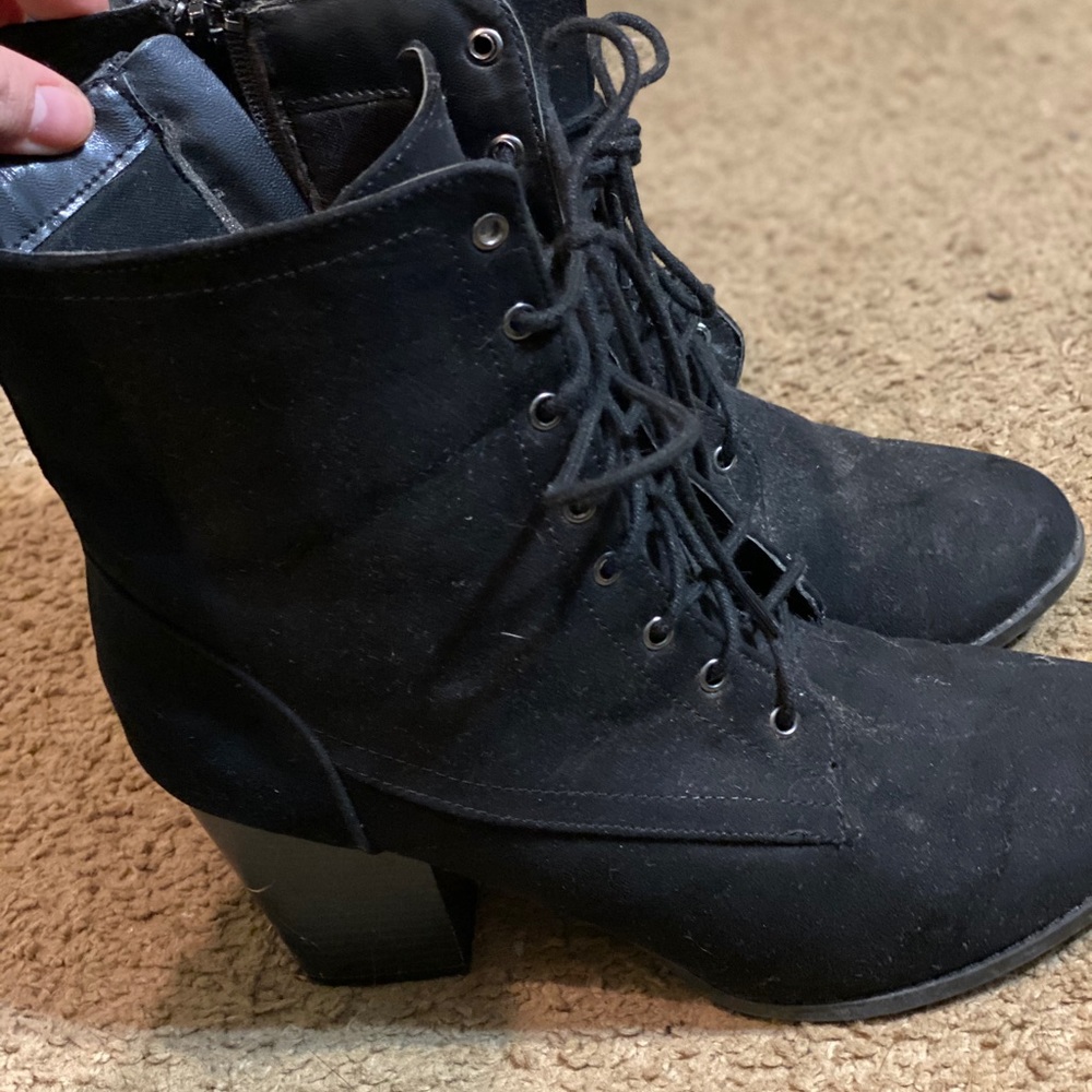 High heel booties